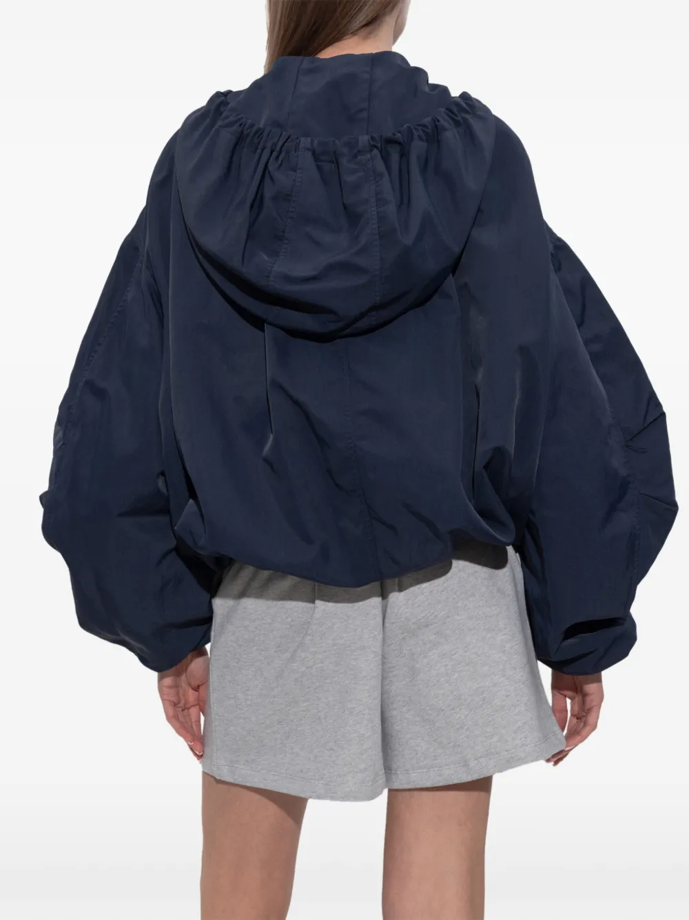 Attico Hooded Jacket In Blue