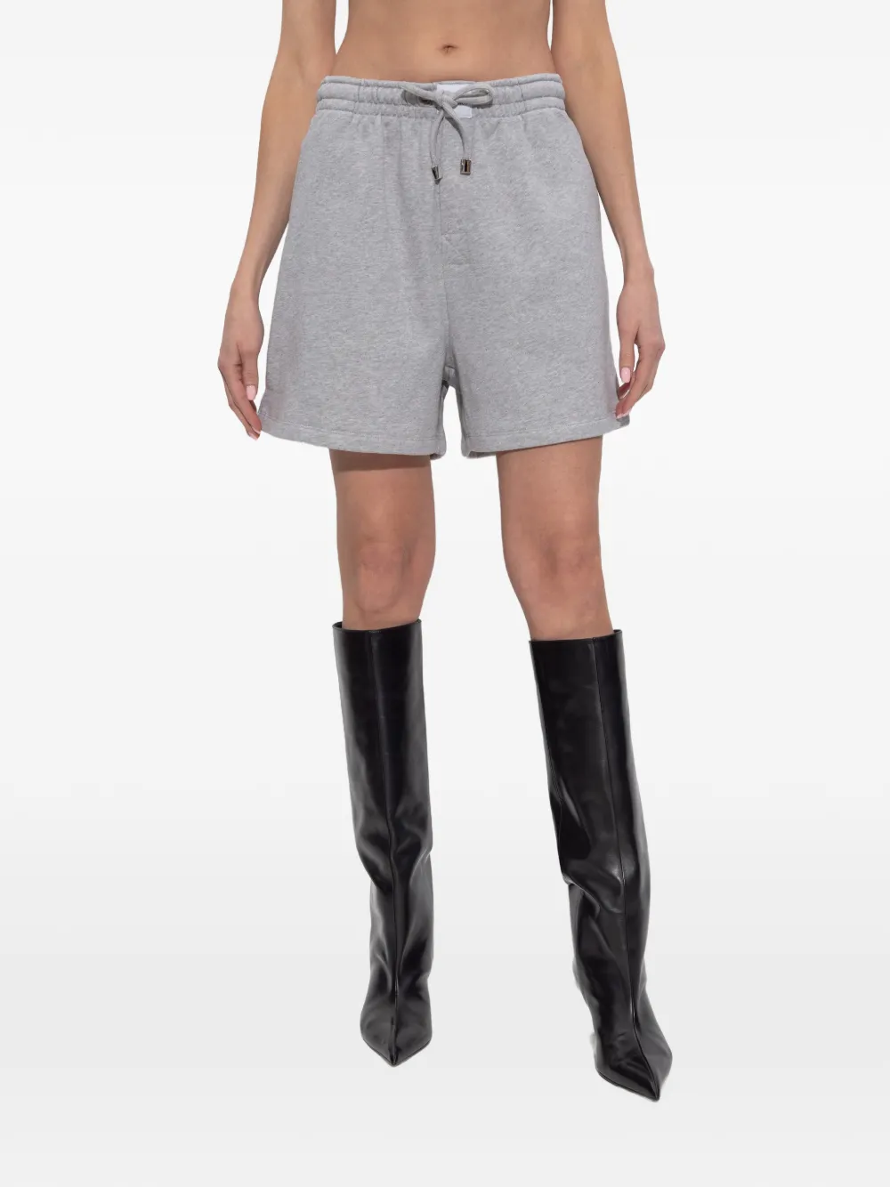 The Attico Shorts met trekkoord Grijs
