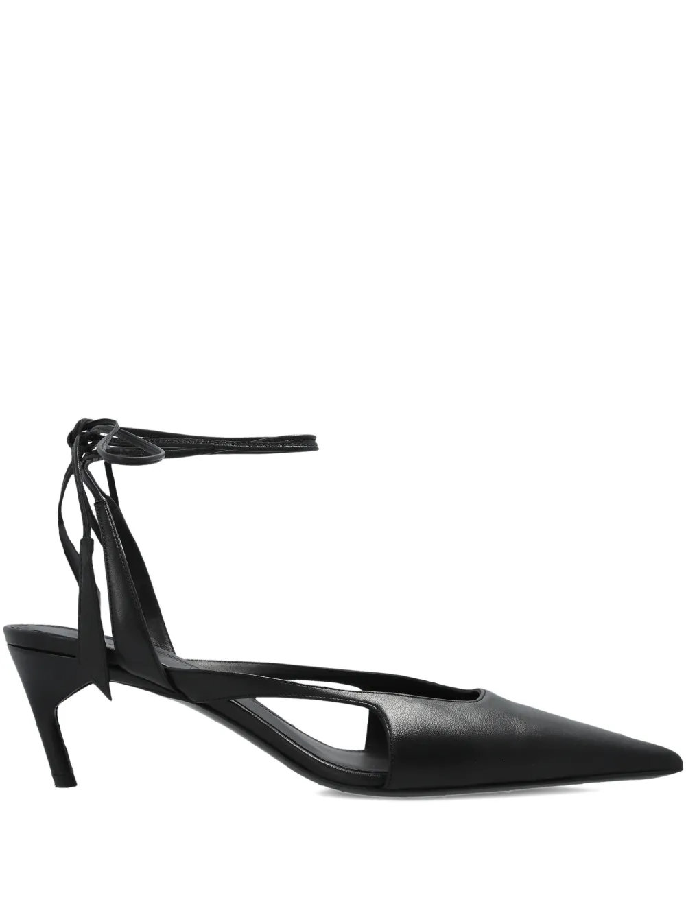 Attico Diane Ankle-tie Pumps In Black