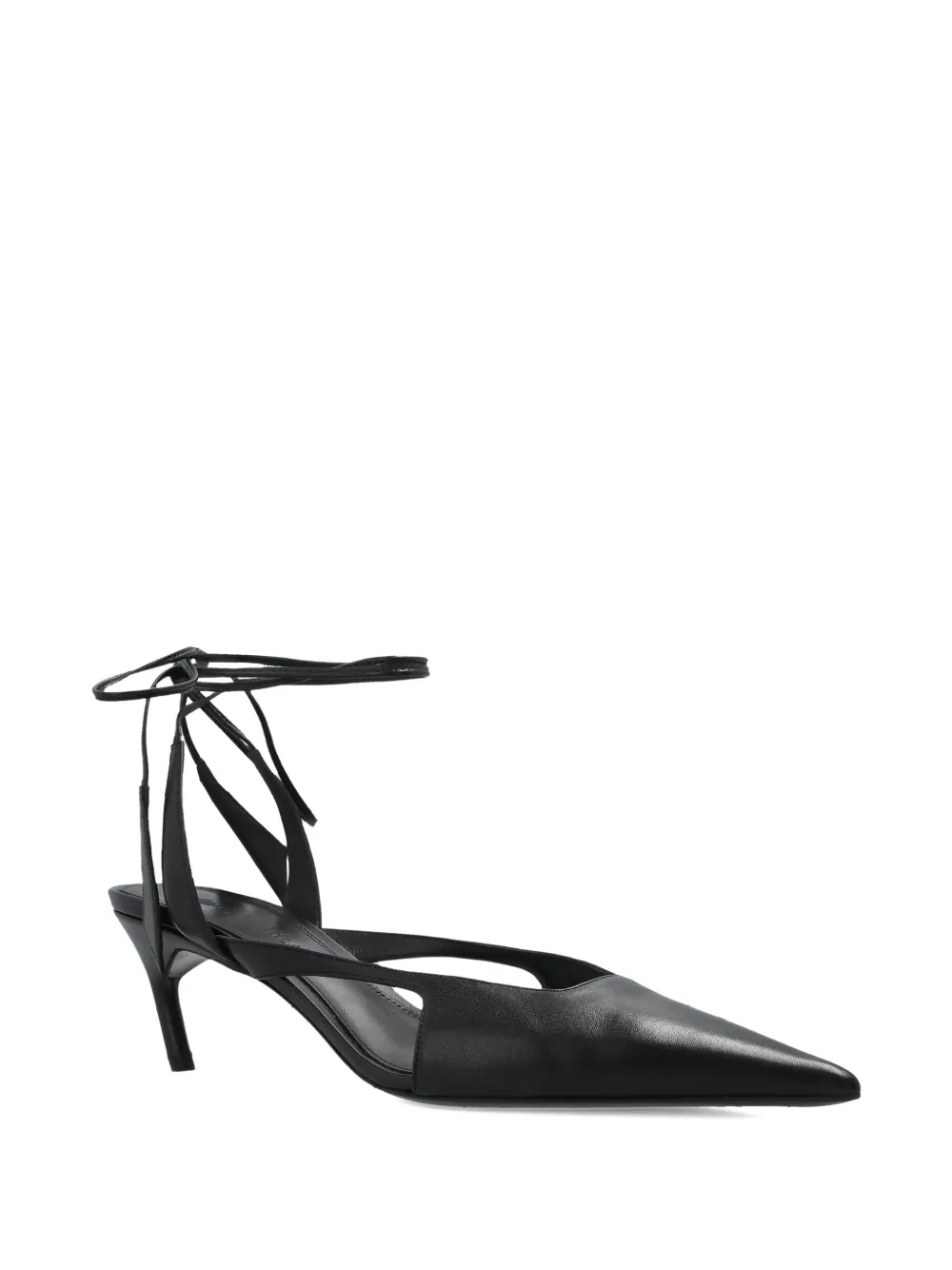 The Attico Diane pumps met enkelbandje Zwart