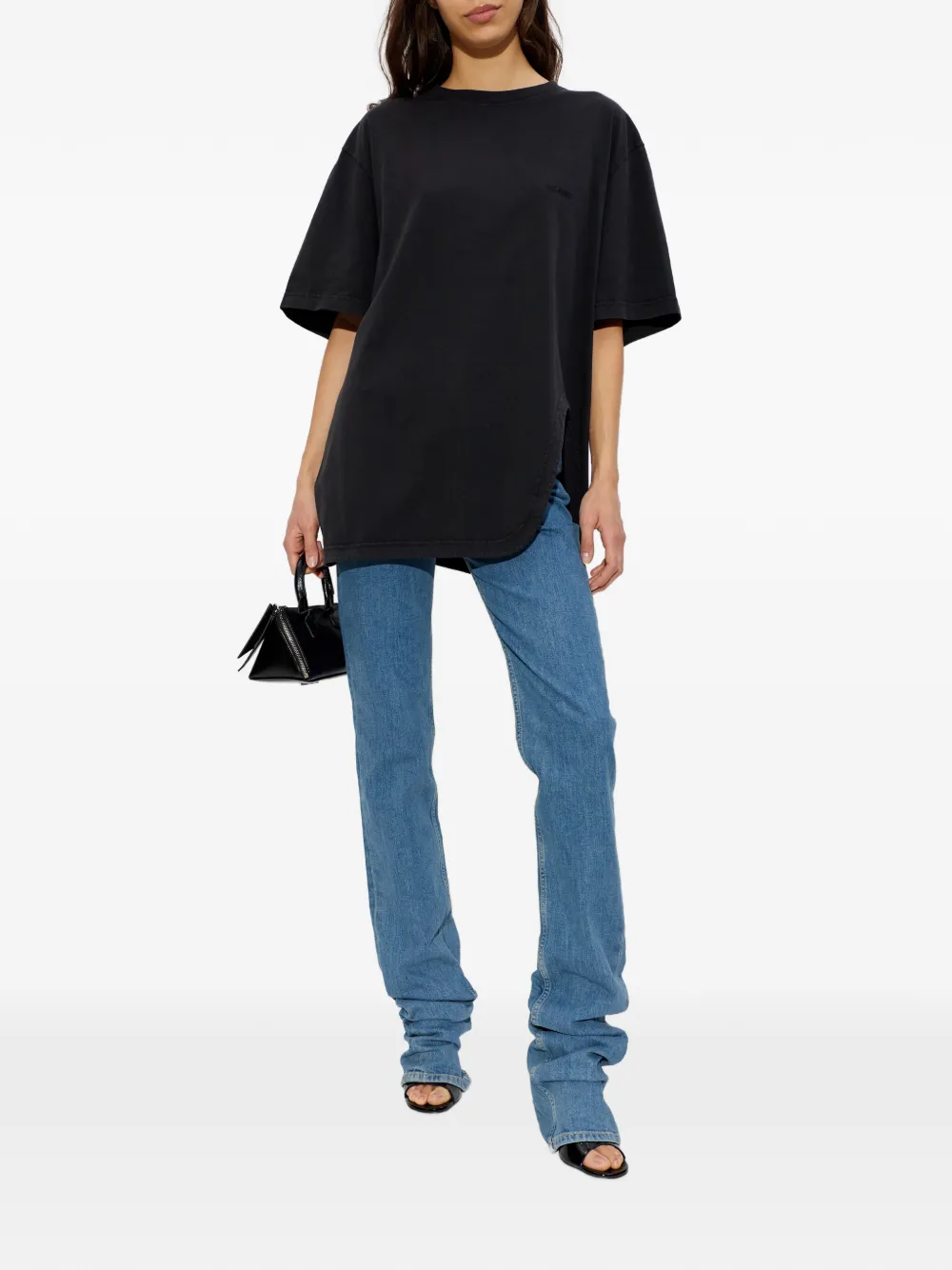 The Attico logo-patch jeans - Blauw