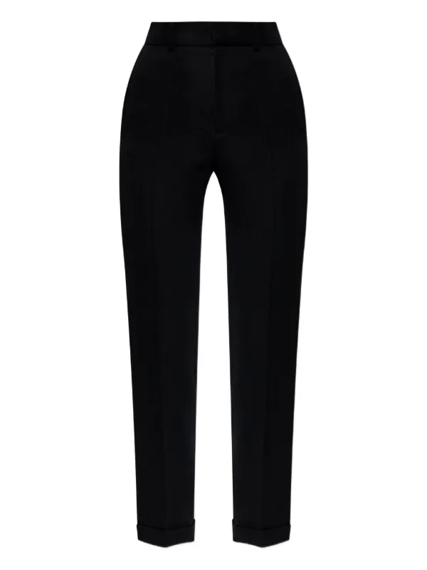 The Attico Turn-up Hem Trousers in Black