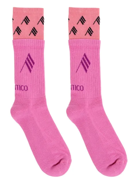 The Attico logo-detail patterned socks