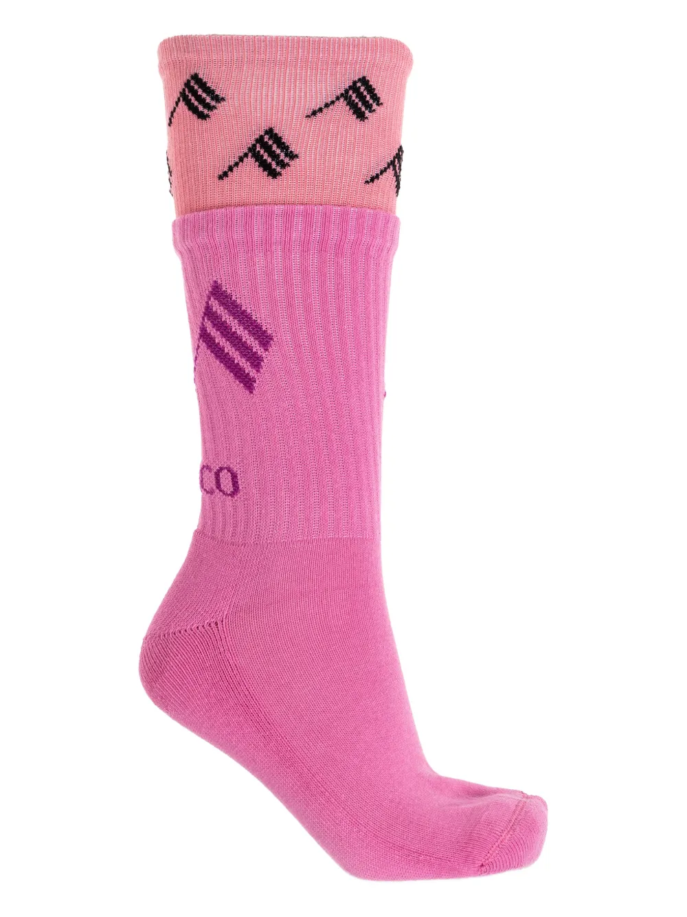 The Attico logo-detail patterned socks | Image 2