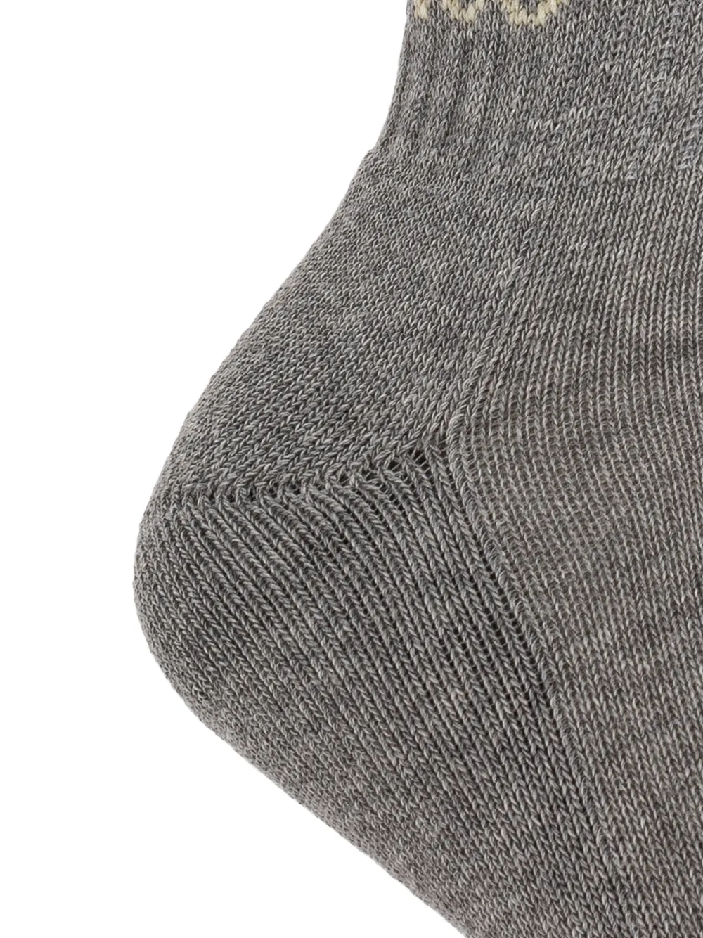 The Attico Geribbelde sokken met logodetail Grijs