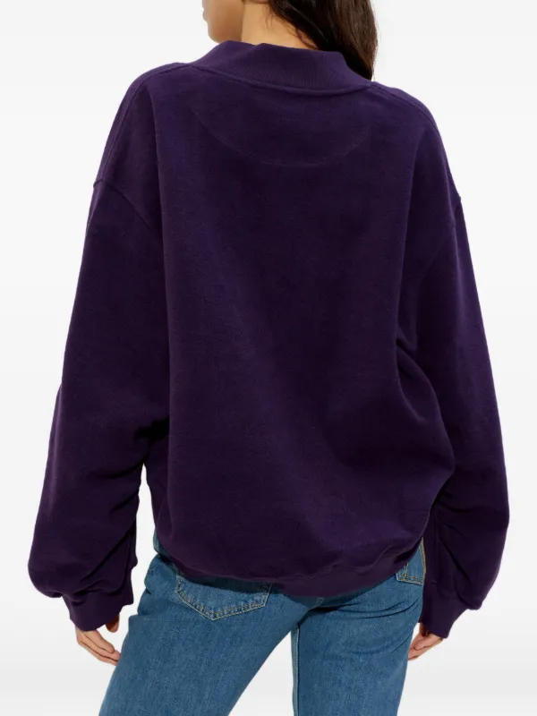 The Attico V-neck Logo Sweatshirt | Purple | FARFETCH