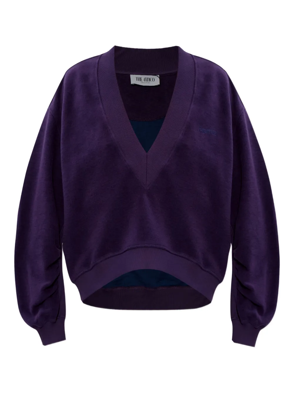 The Attico sudadera con logo y cuello en V | morado | Image 1