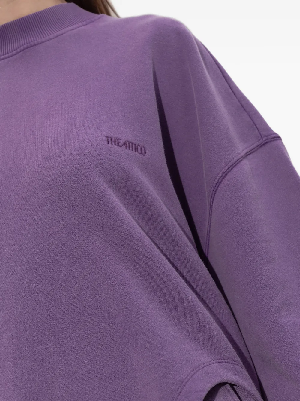 The Attico Sweater met zijsplit Paars
