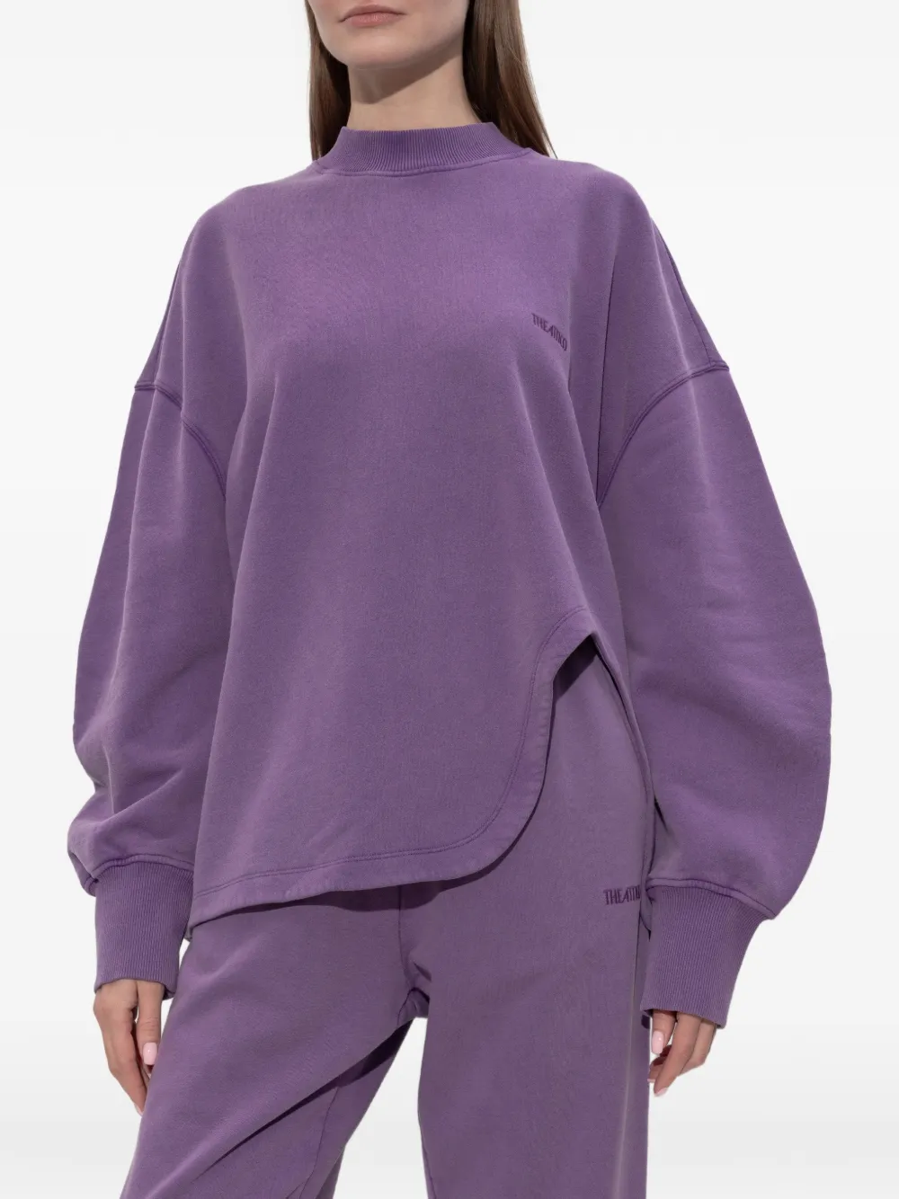 The Attico Sweater met zijsplit Paars