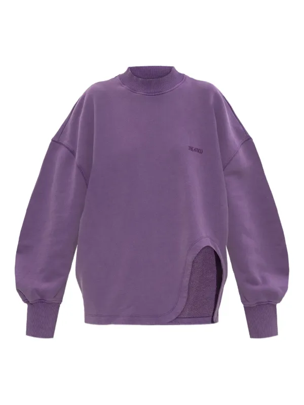 The Attico Side-slit Sweatshirt in Purple