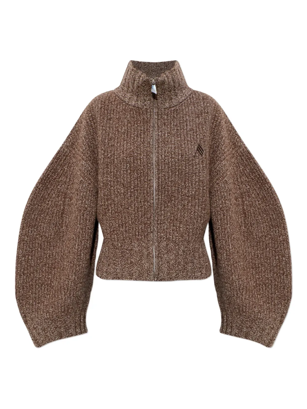 The Attico mélange-effect cardigan - Marrone