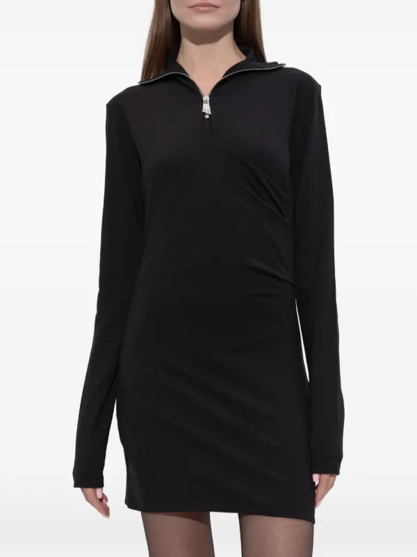 princess polly baby blue dress Honey Punch - Black Dress - Black Bodycon Dress - Zip-Front Dress main image 1