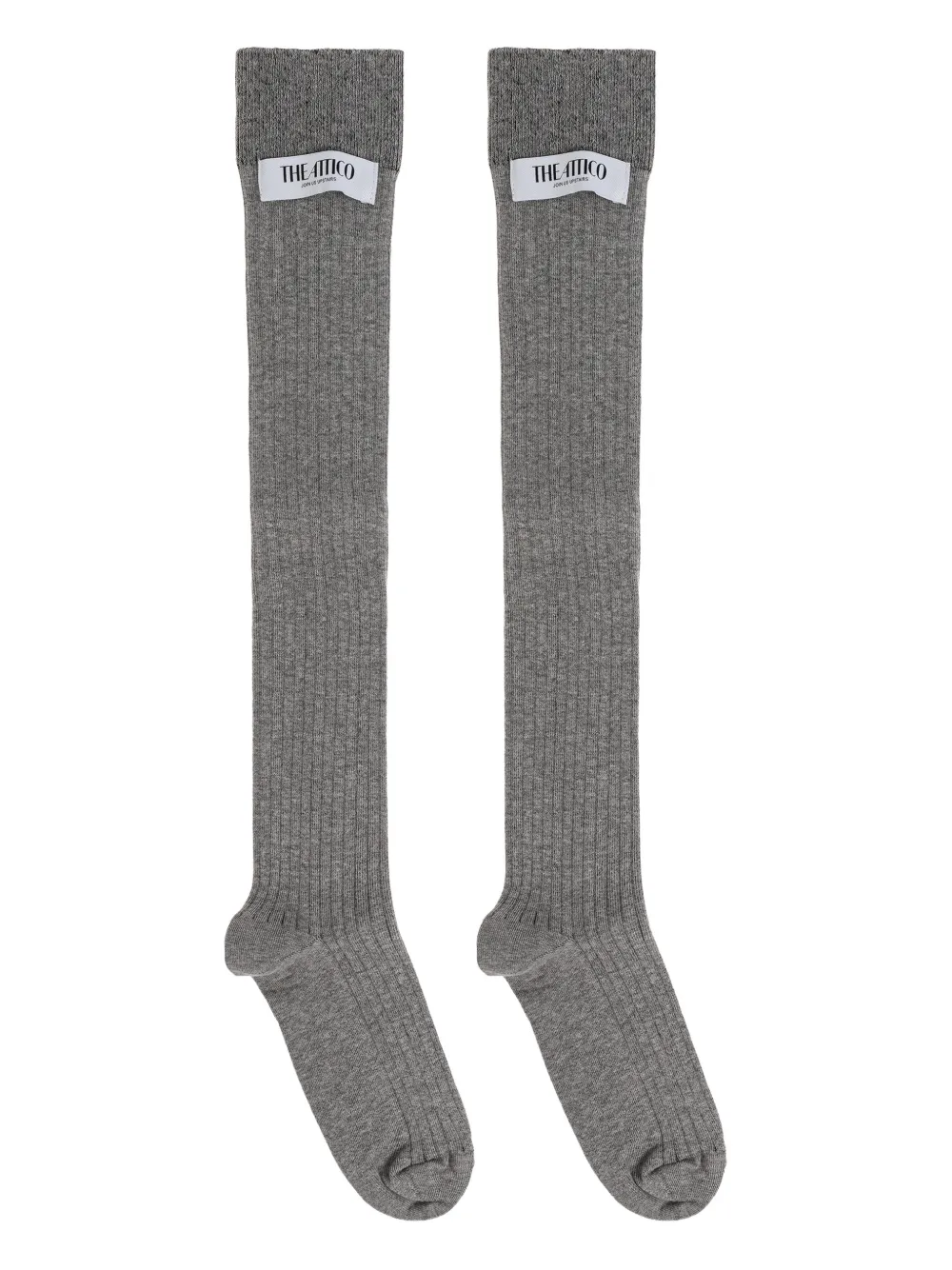 The Attico ribbed knee-high socks - Grigio