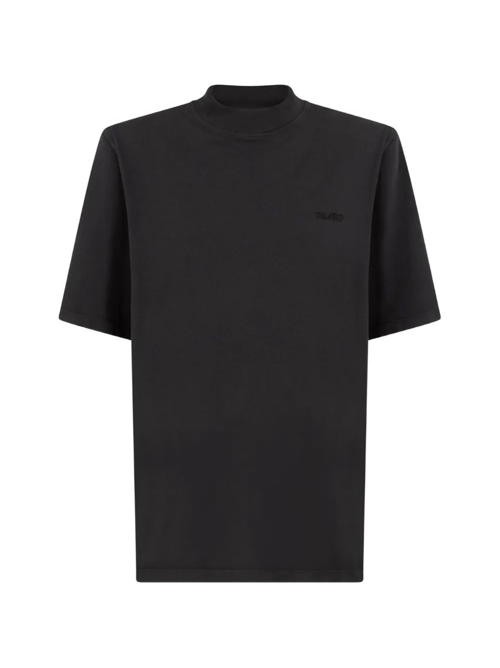 The Attico T-shirt met col en logodetail Zwart