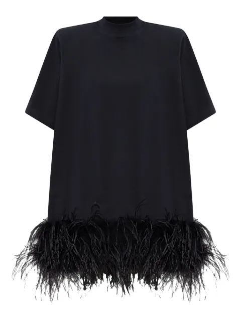 The Attico feather-trim mini dress