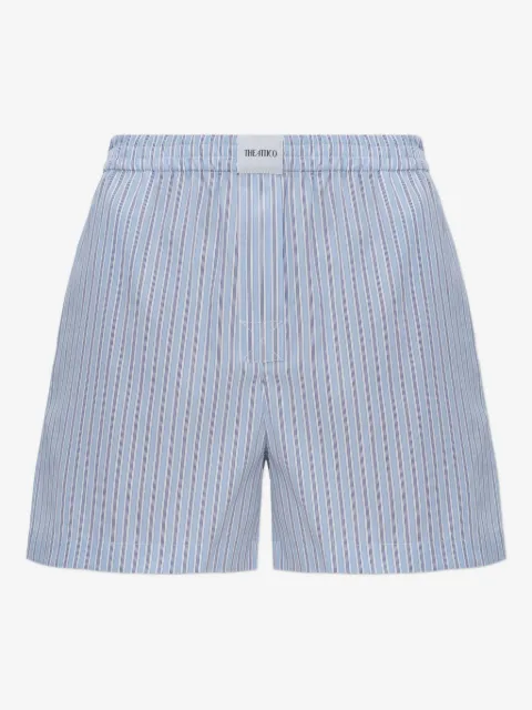 The Attico striped boxer-inspired shorts