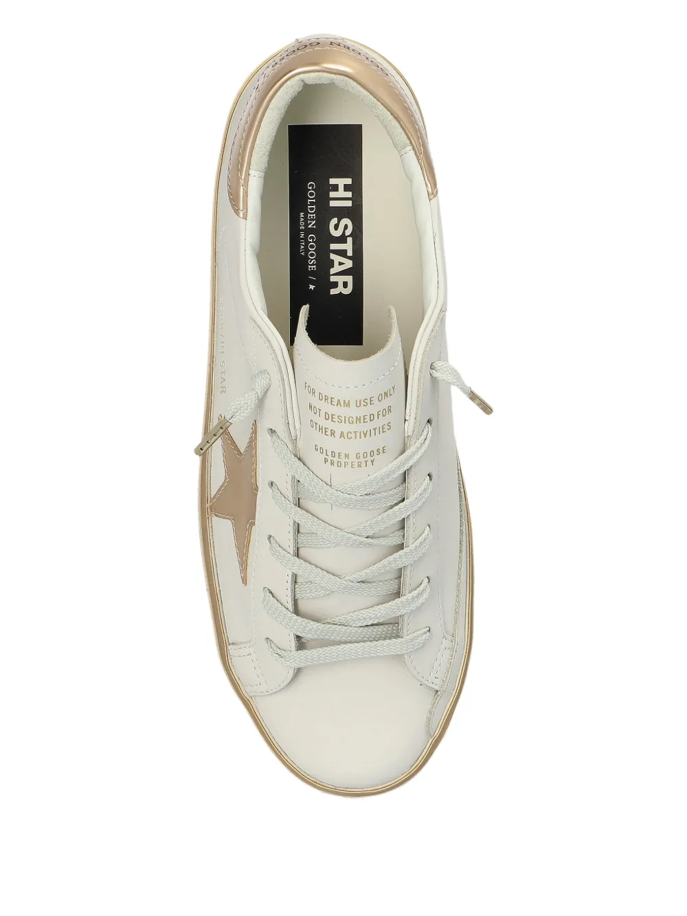 Golden Goose Hi Stars Lace-up Sneakers In White