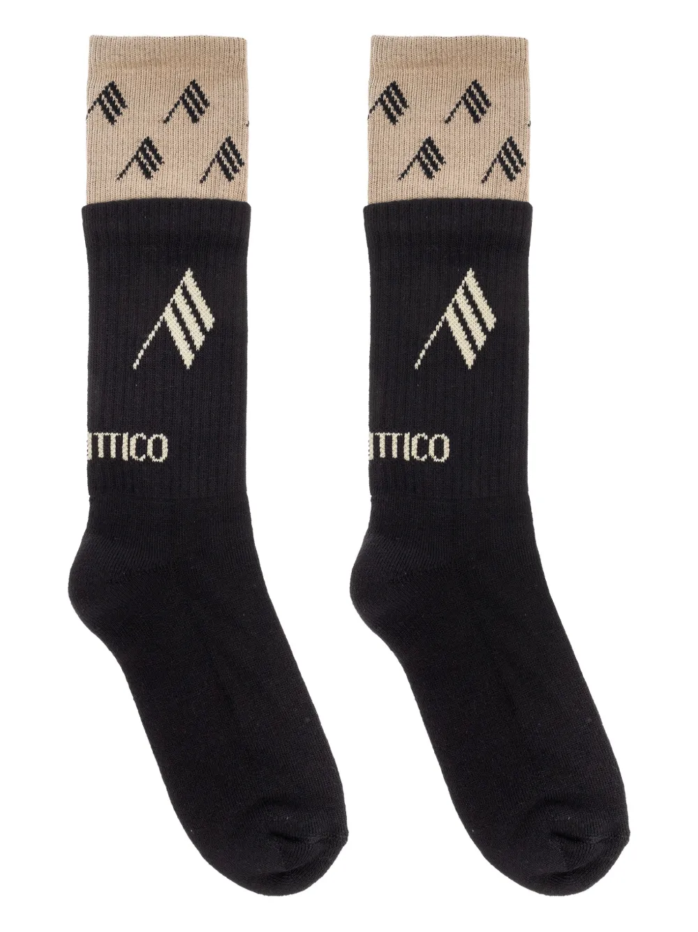 The Attico logo-detail crew socks - Nero