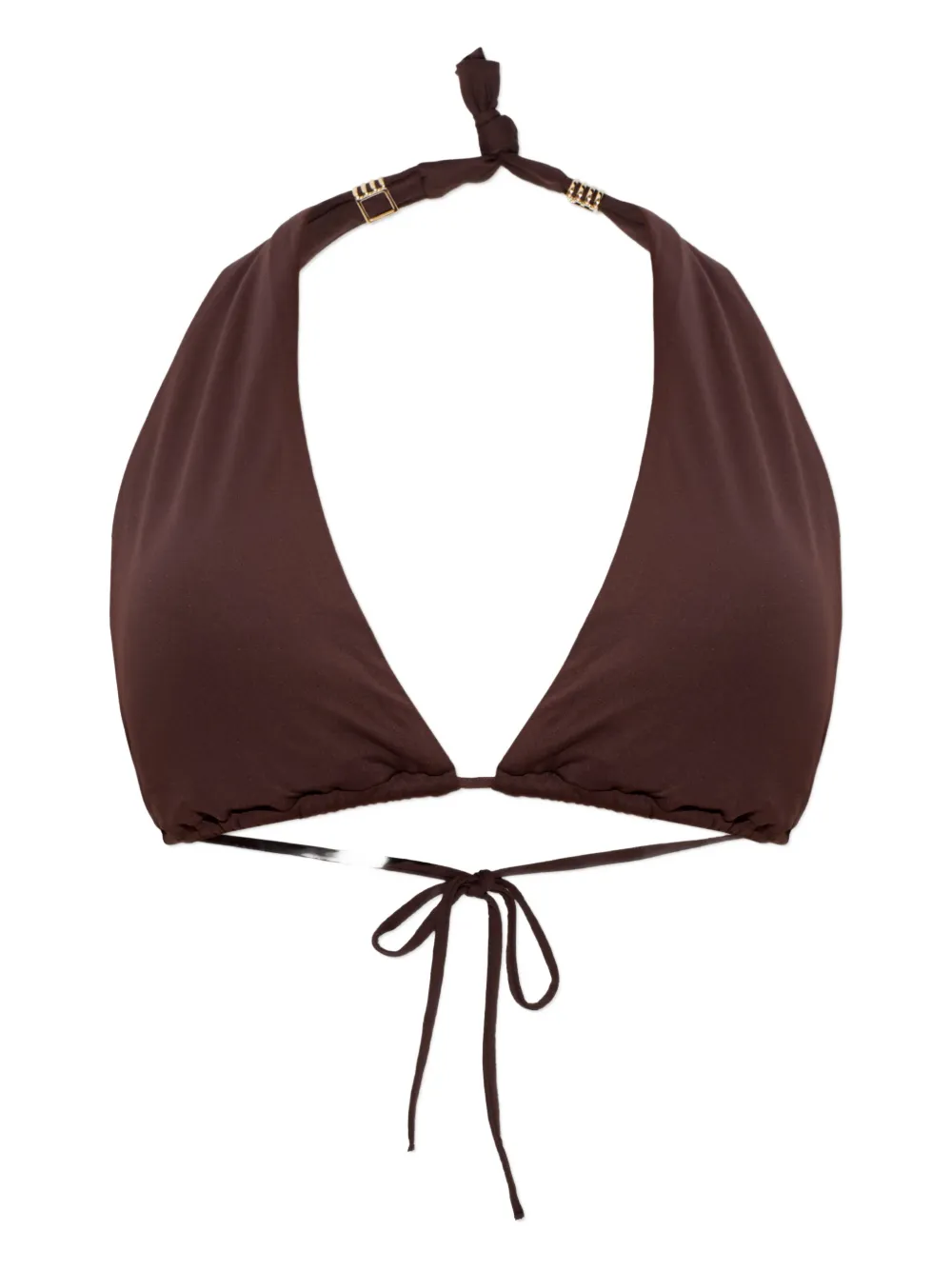 Melissa Odabash Grenada Halterneck Bikini Top In Brown
