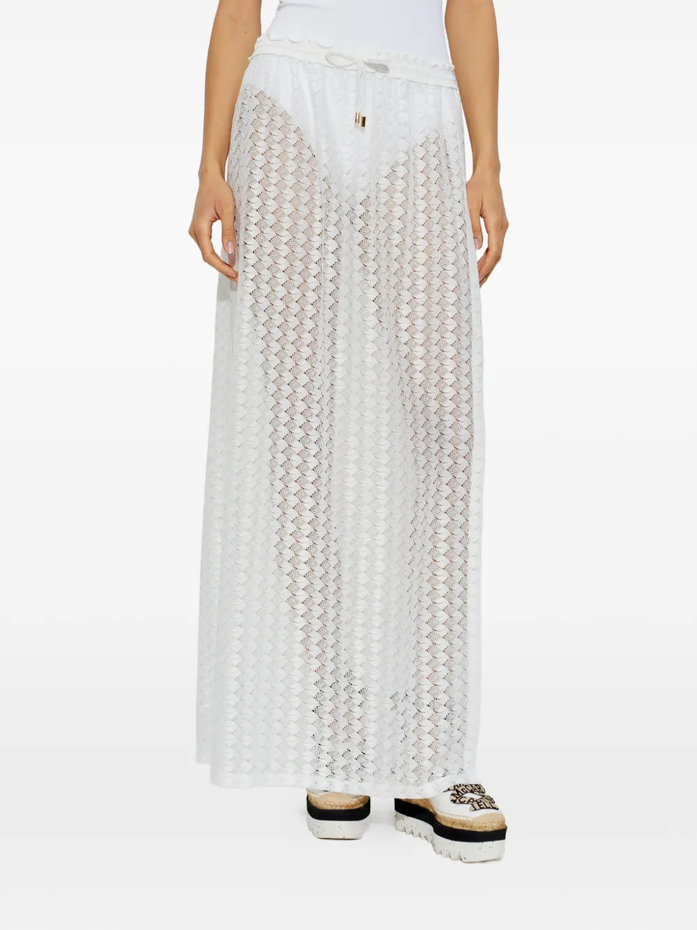 Melissa Odabash Drawstring Maxi Skirt In White