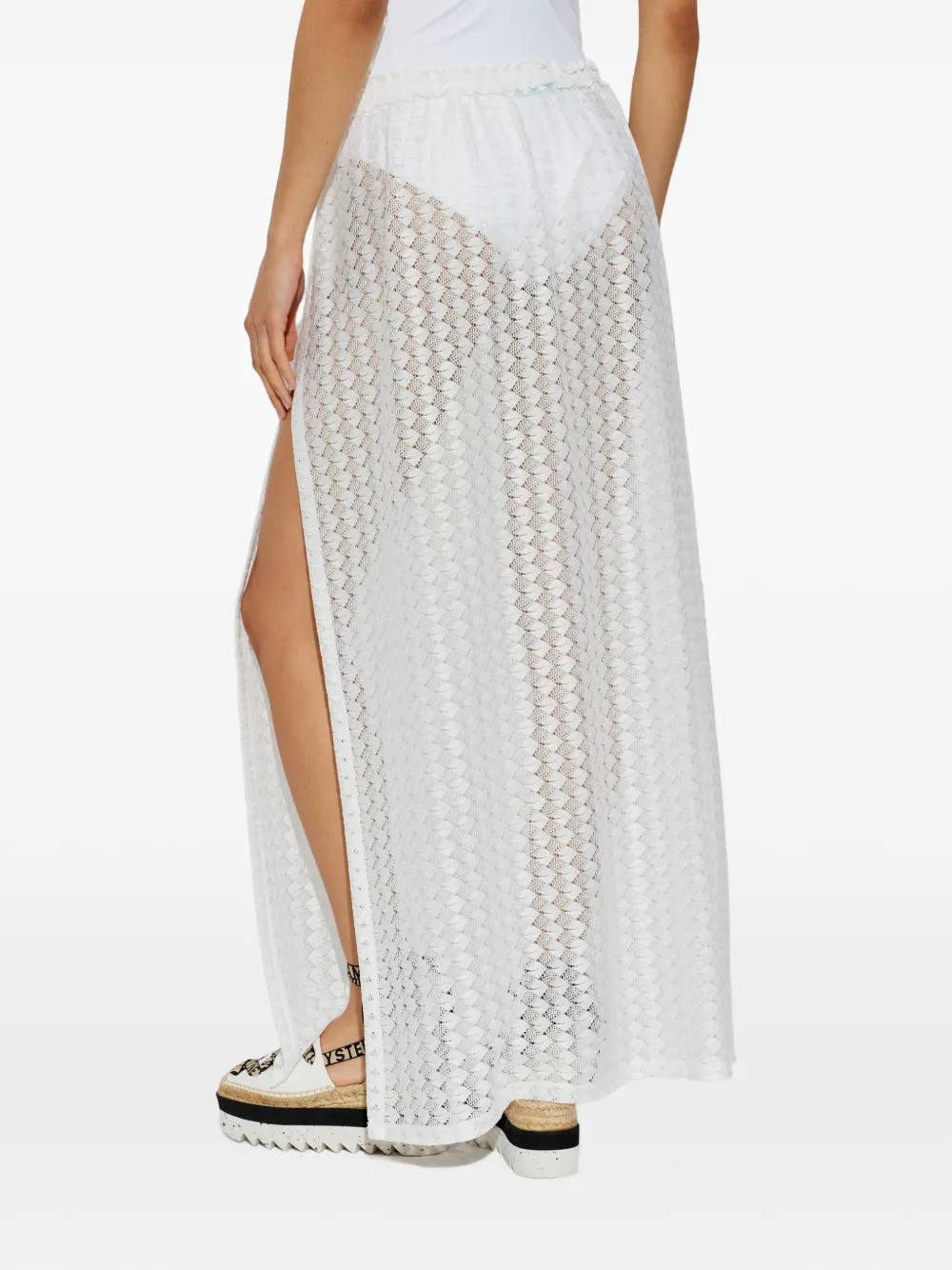 Melissa Odabash Drawstring Maxi Skirt In White