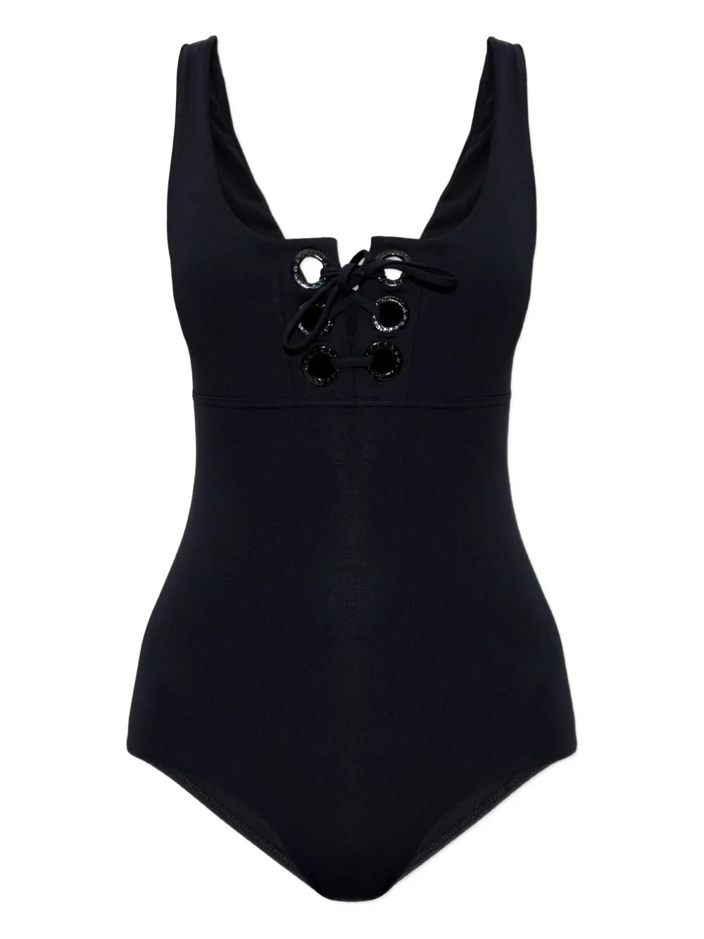 Melissa Odabash London Eyelet-detail Swimsuit In Black