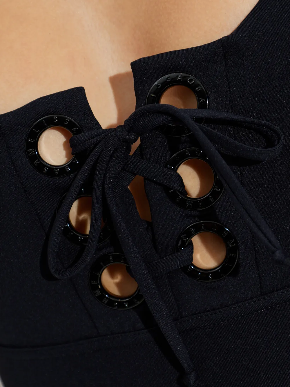 Melissa Odabash London Eyelet-detail Swimsuit In Black