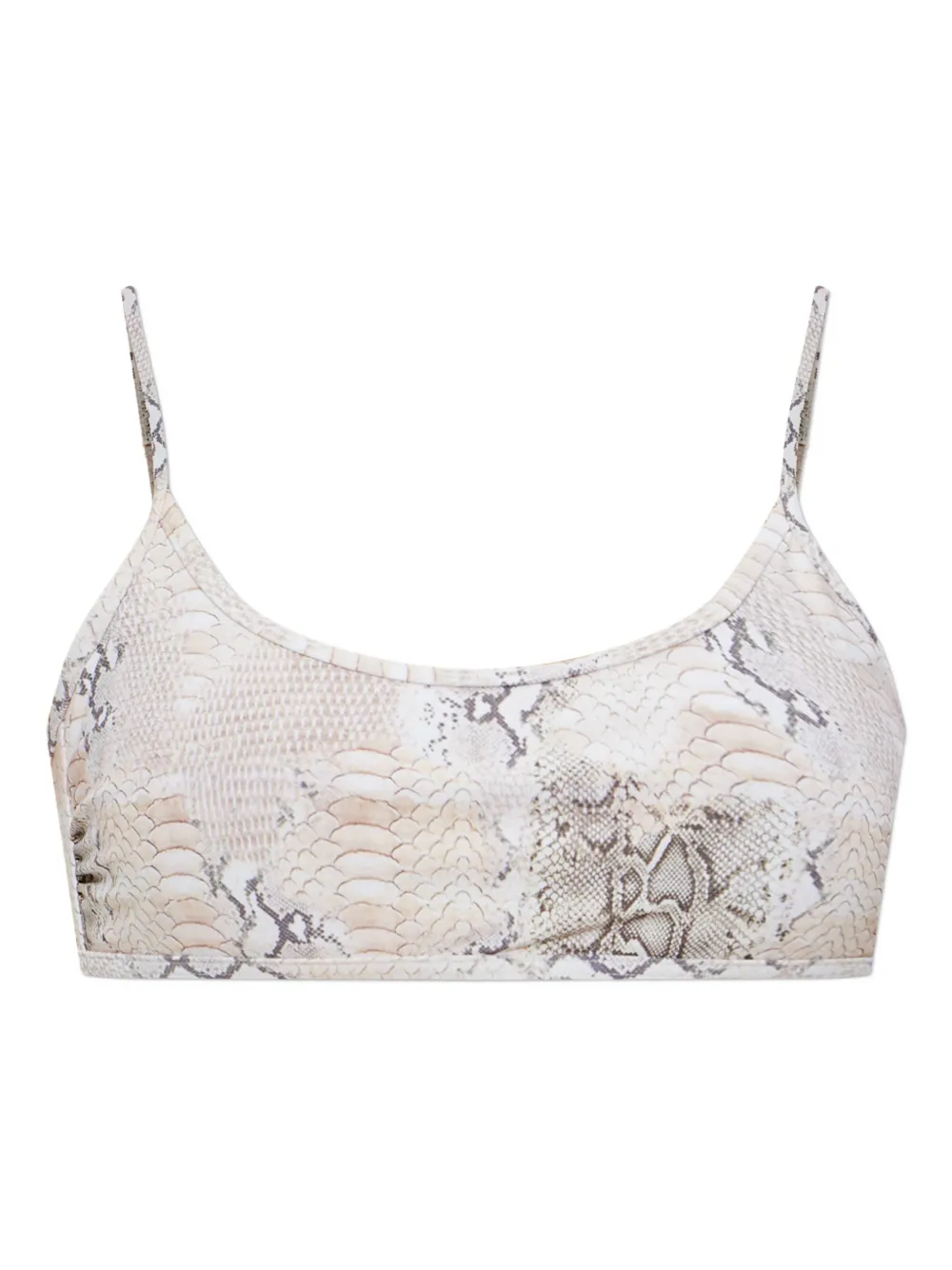 Melissa Odabash Cassis Animal-print Bikini Top In Gray