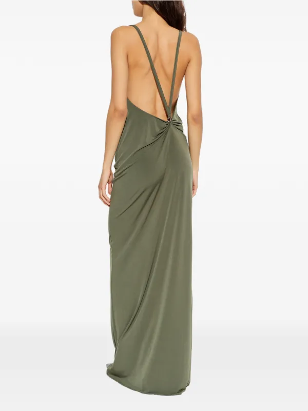 Coperni Ring-strap Maxi Dress - Green Coperni Ring-strap Maxi Dress - Green