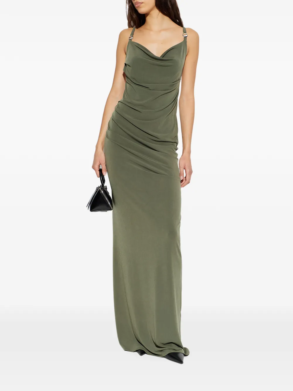 Coperni ring-strap maxi dress - Groen