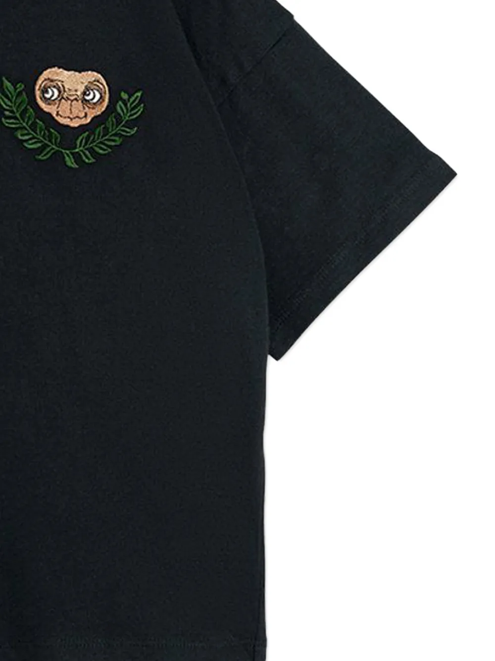  Mini Rodini X E.t. Embroidered-graphic T-shirt - Black 