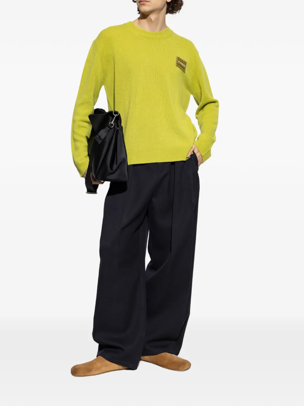 Marni logo-patch sweater | Knitted Sweaters | Image 2