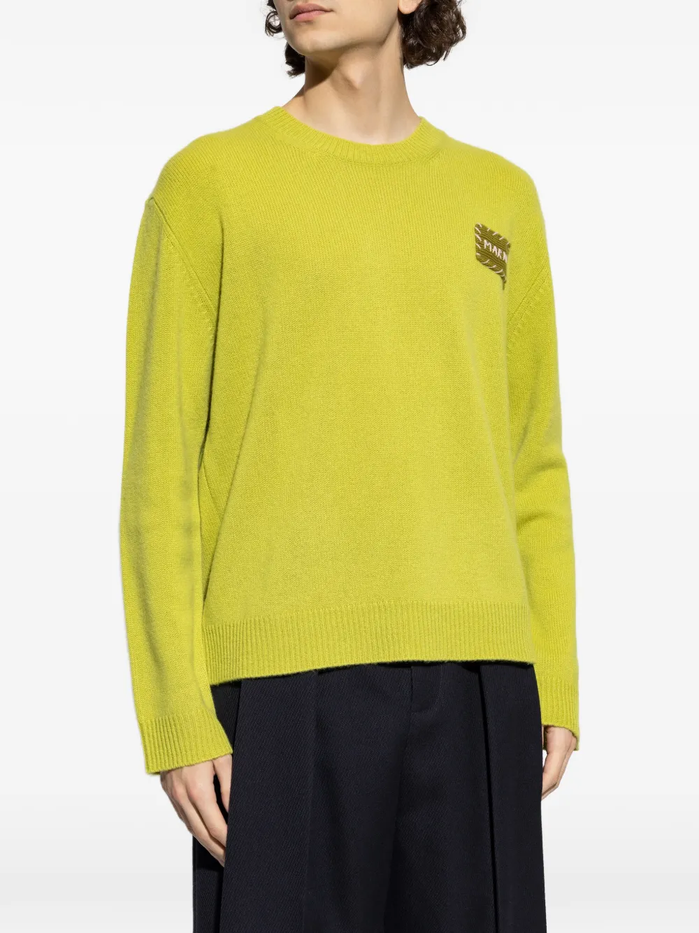 Marni Pull à Patch Logo - Vert 