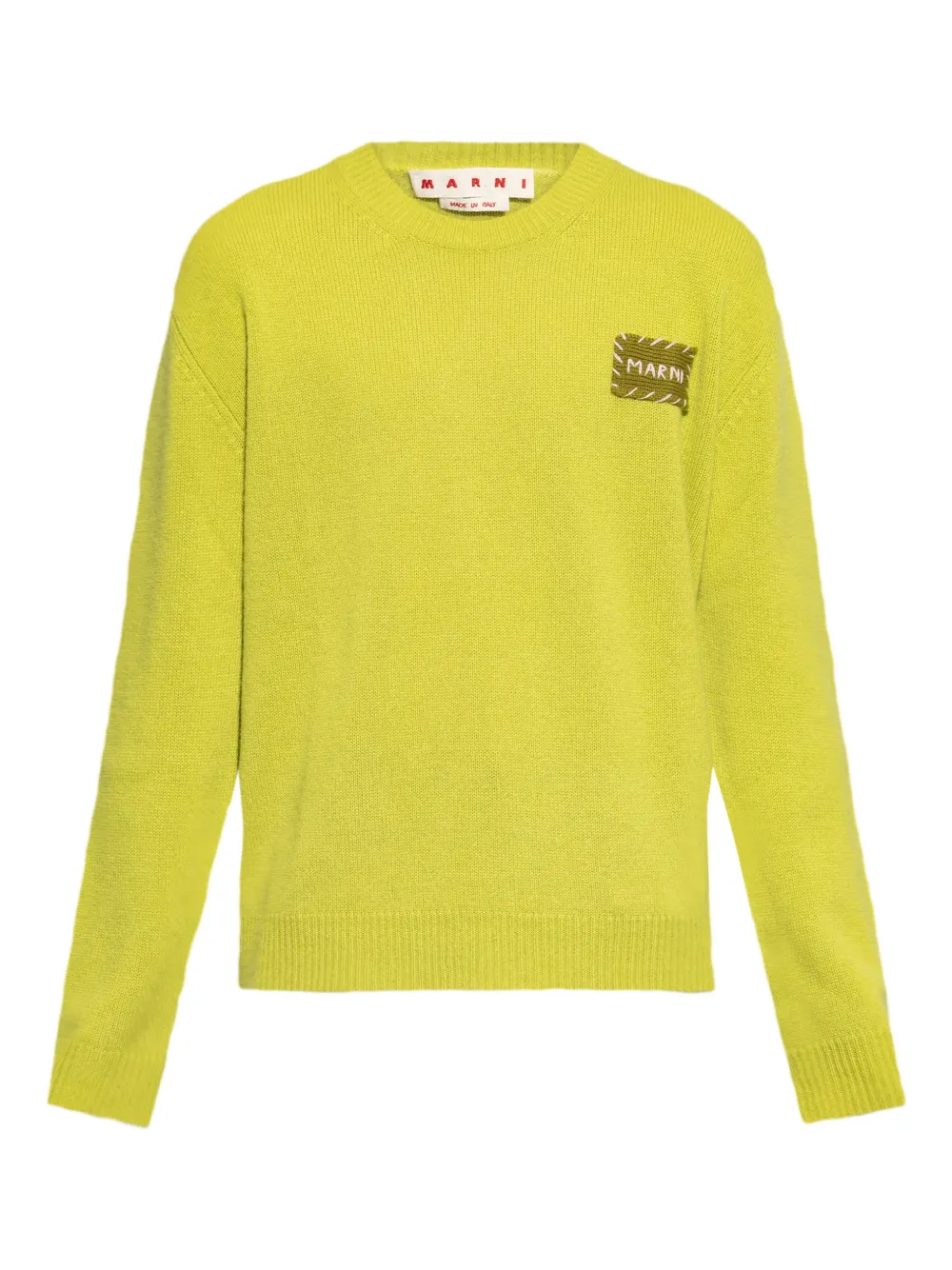 Marni Pullover mit Logo-Patch | Grün | Image 1