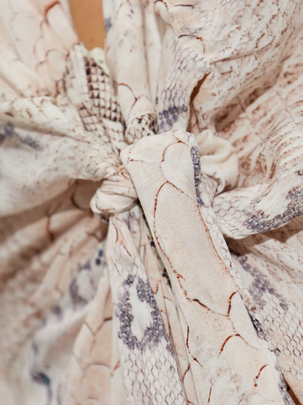 Melissa Odabash Wisdom Knot Animal-print Maxi Dress In Multi