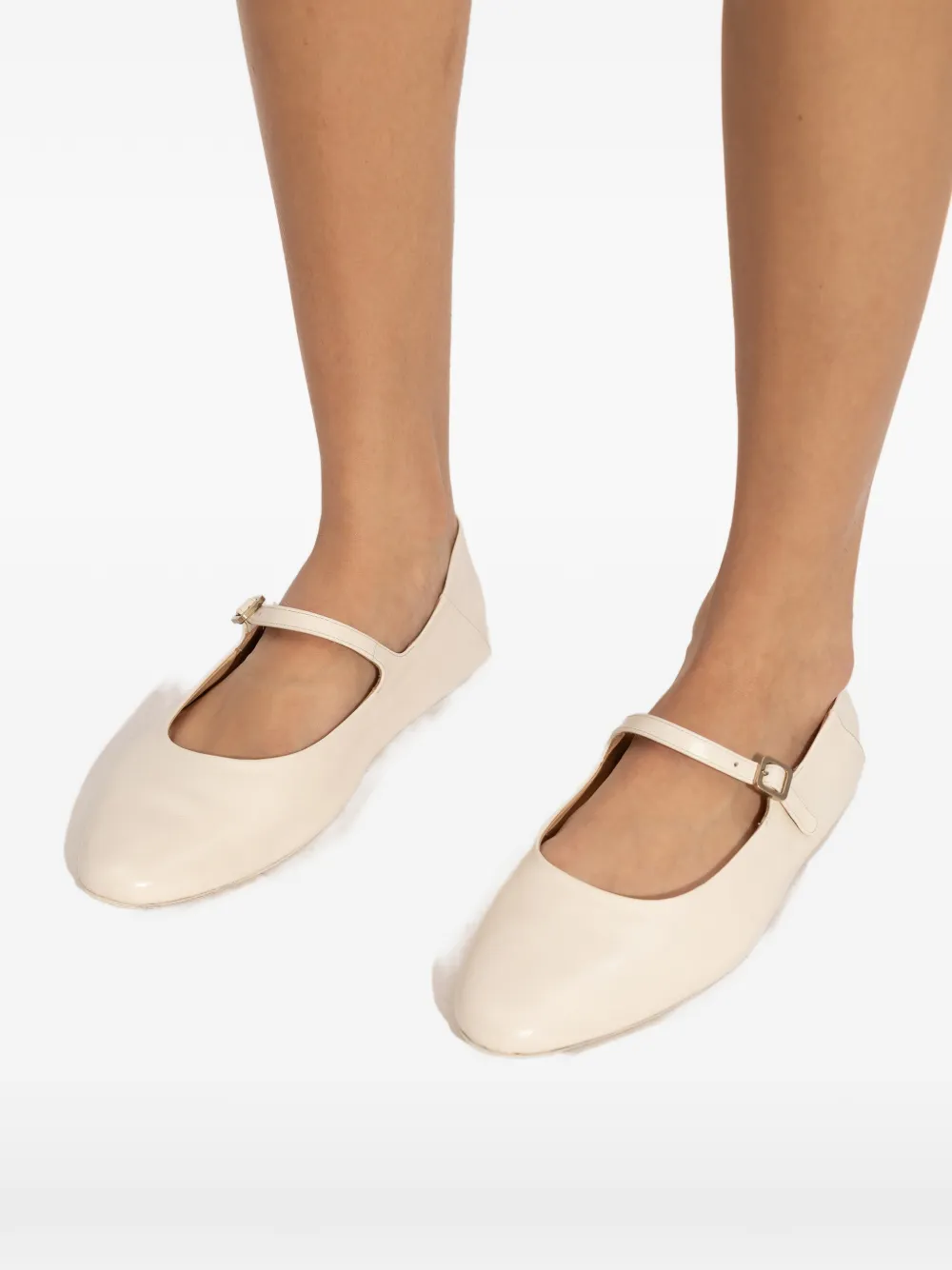 Marsèll Strascico Buckle Ballet Flats In Neutral