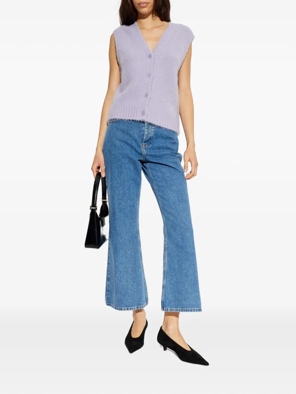 SAMSOE SAMSOE buttoned V-neck knitted vest | Knitted Tops | Image 2