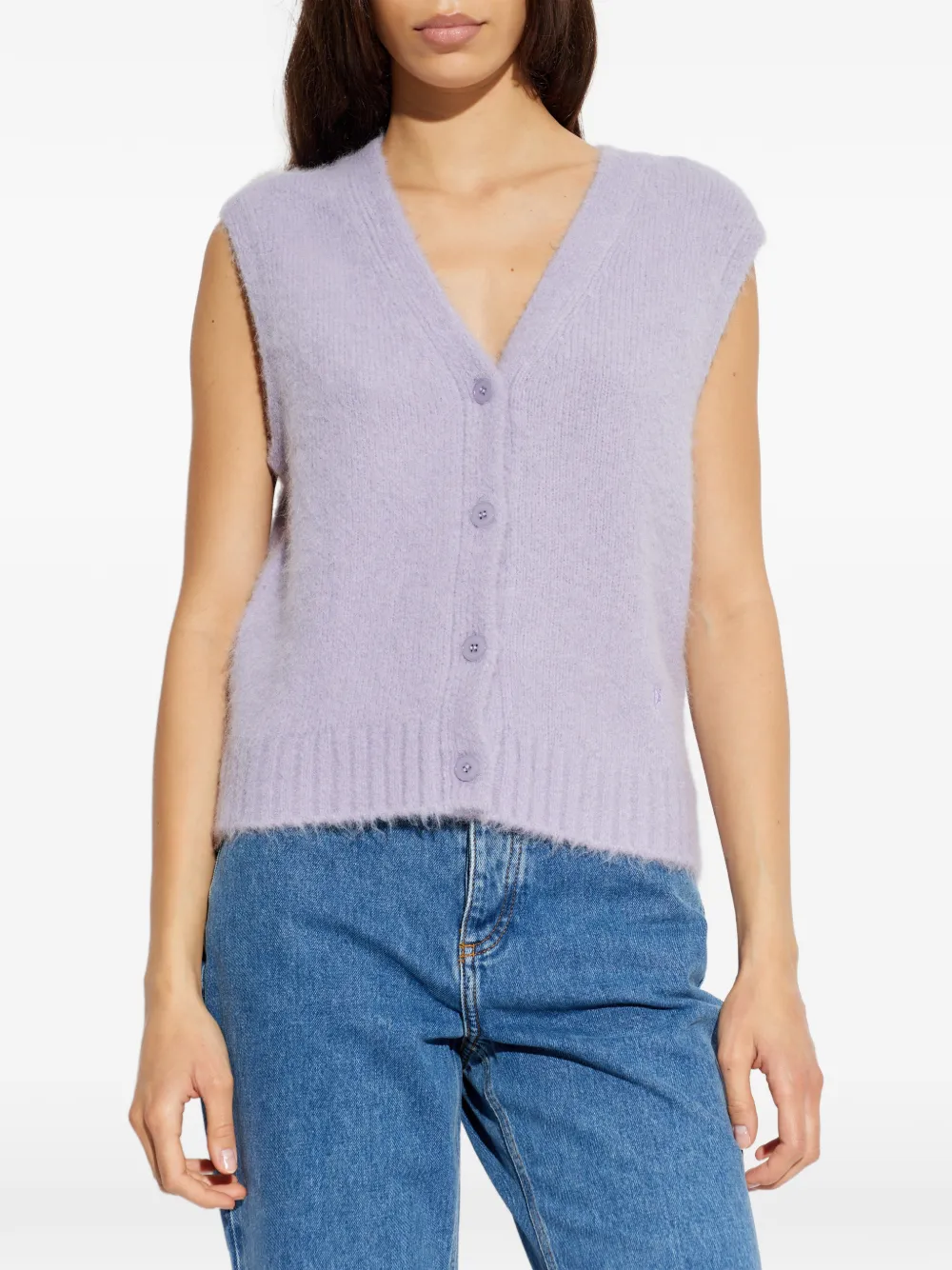  Samsoe Samsoe Chaleco Con Botones Y Cuello En V - Morado 