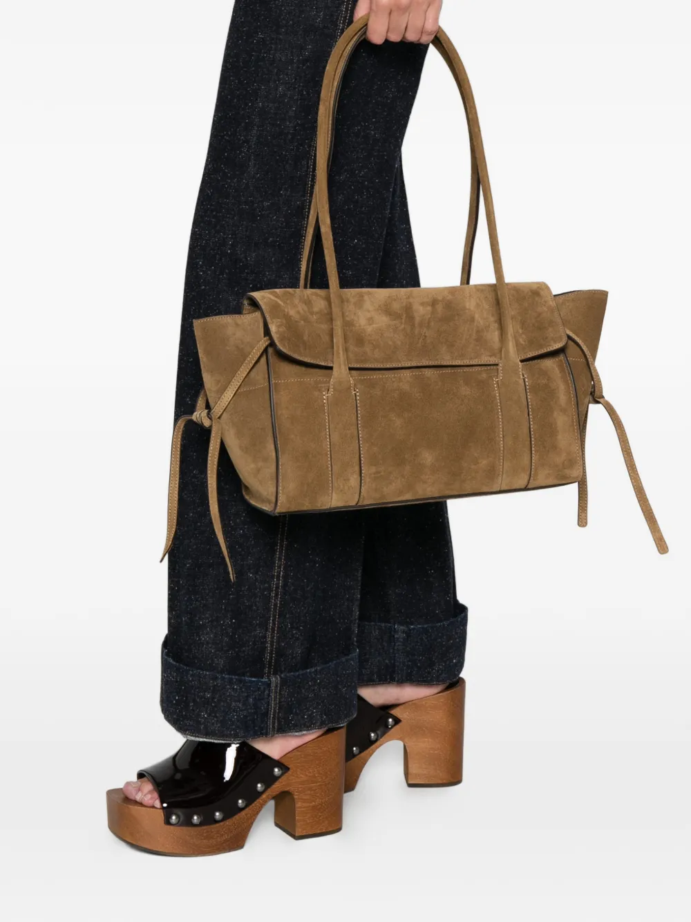 Mulberry small Bayswater flap-top tote bag - Bruin