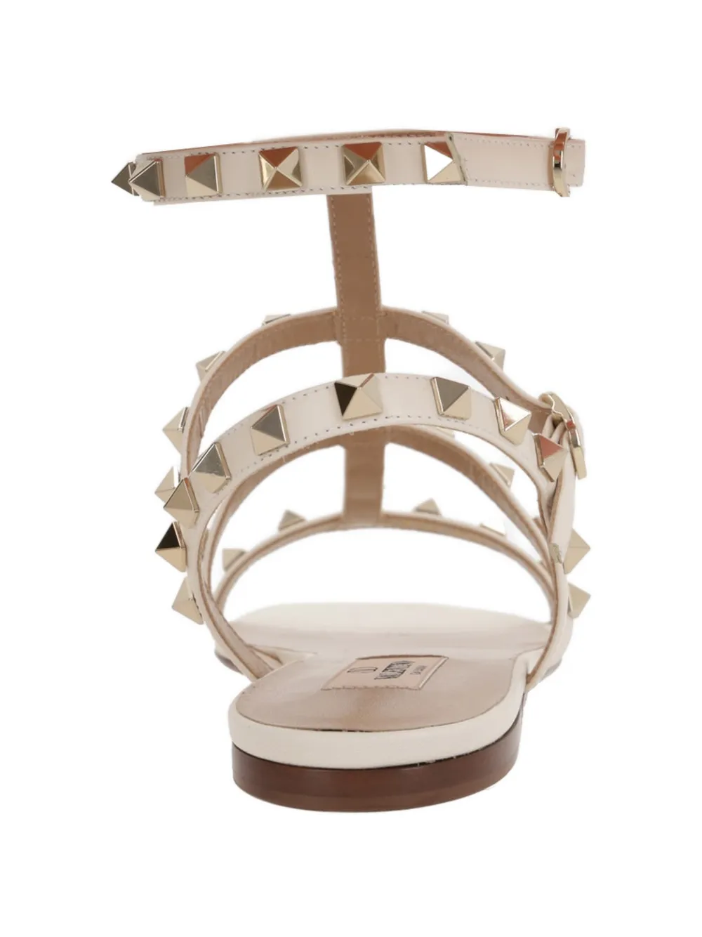 Valentino Studded-embellishment Ankle-strap Flat Sandals In Multi