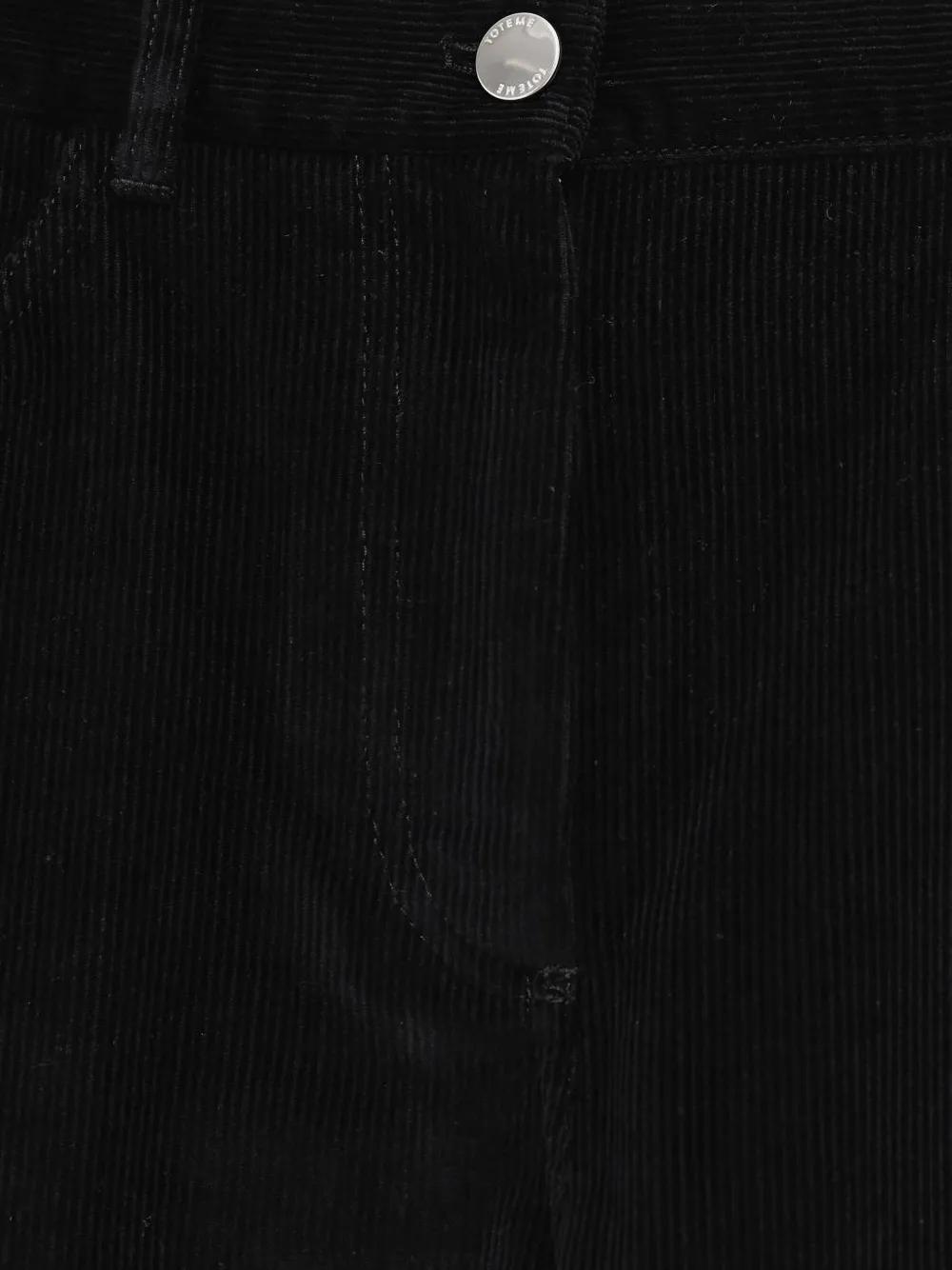 TOTEME Ribfluwelen broek Zwart