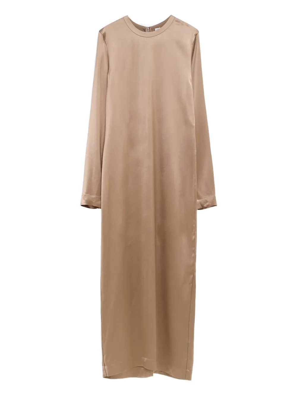 Totême Long-sleeved Maxi Dress In Brown