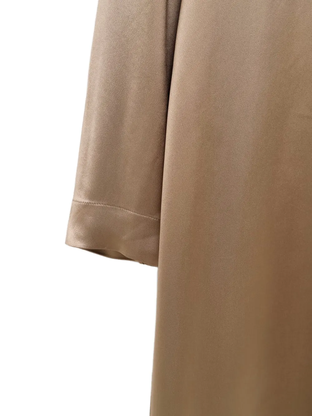 Totême Long-sleeved Maxi Dress In Brown