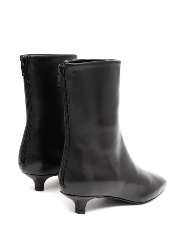 TOTEME rear-zip square-toe Boots | Black | FARFETCH