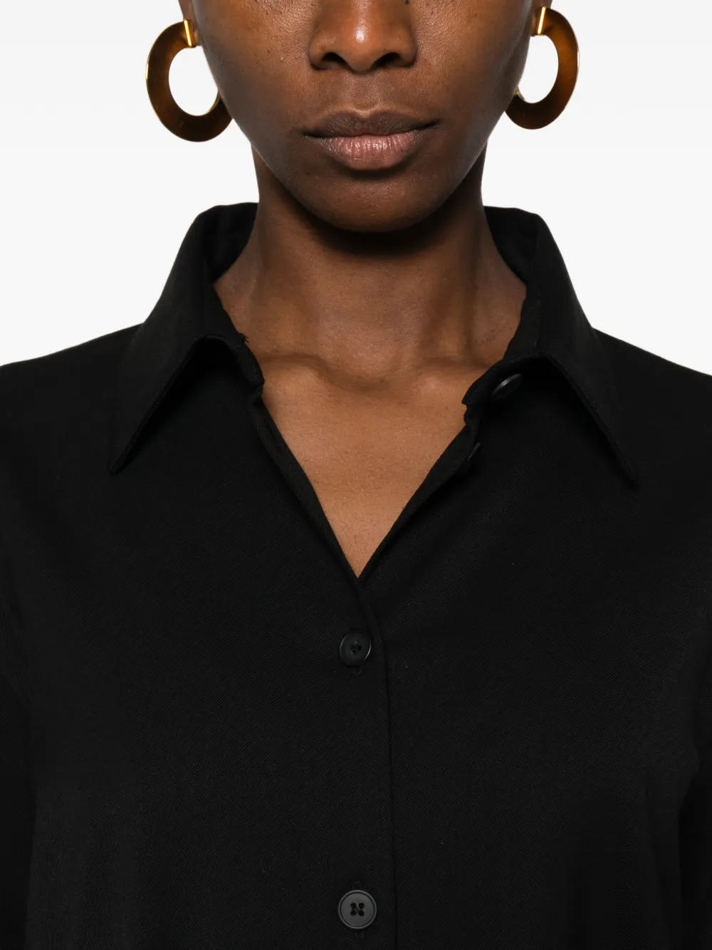 Medeea Button Bodysuit In Black