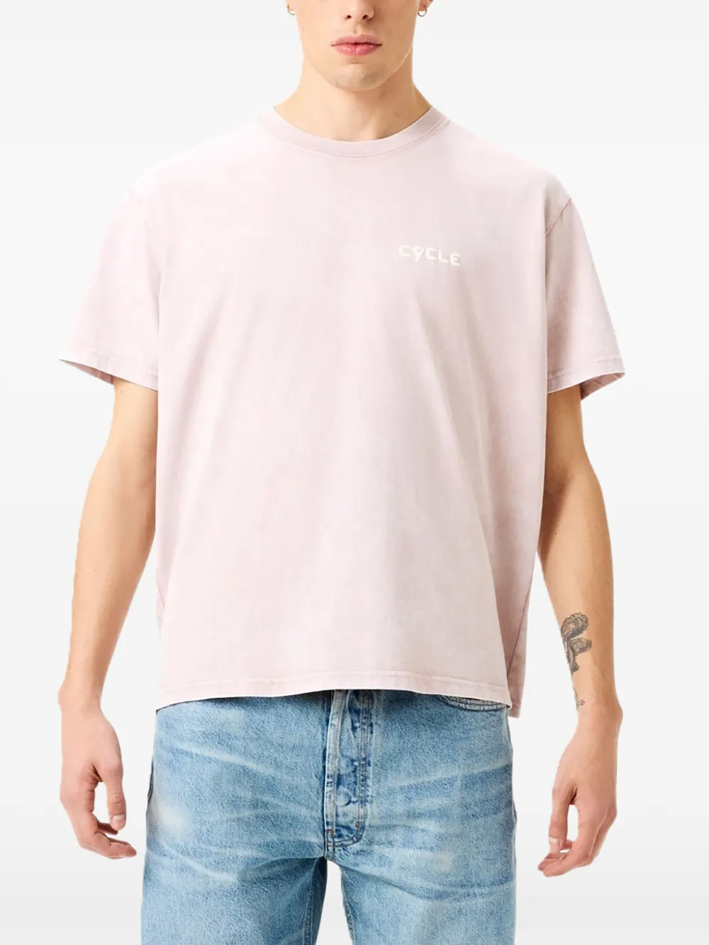Cycle Over logo-print T-shirt - Rosa