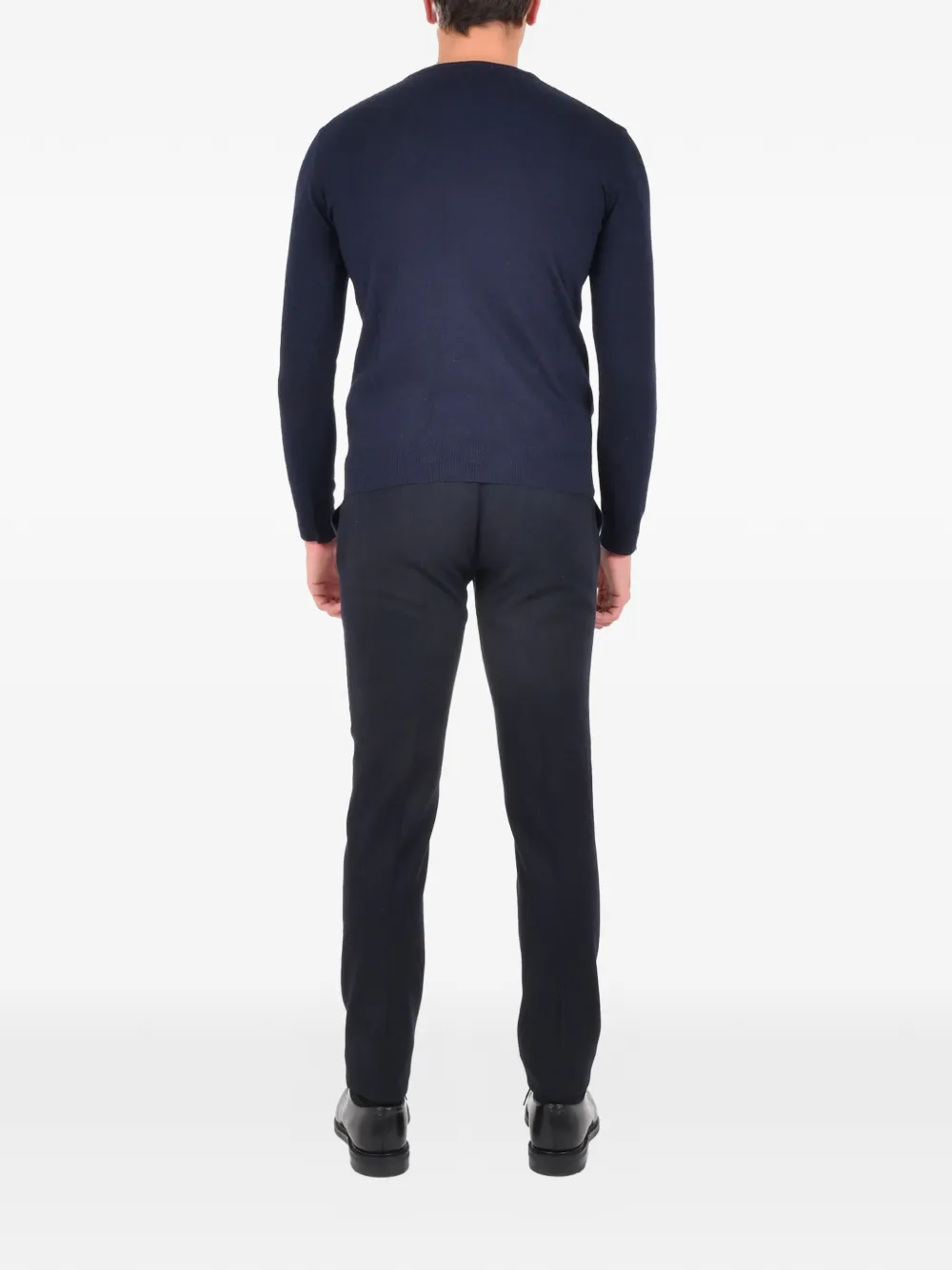 FRANZESE COLLECTION ribbed crew-neck sweater - Blauw