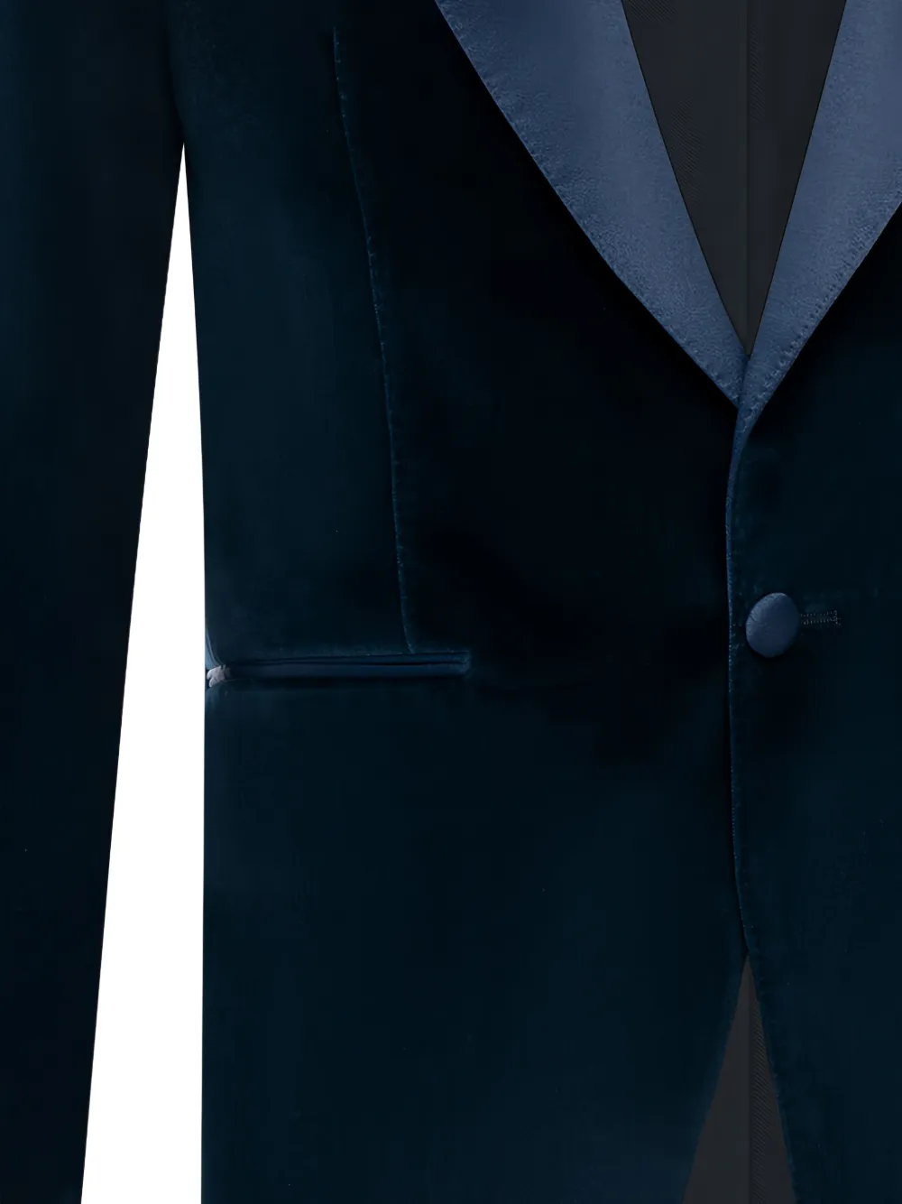 Franzese Collection Peak-lapels Velvet Blazer In Blue