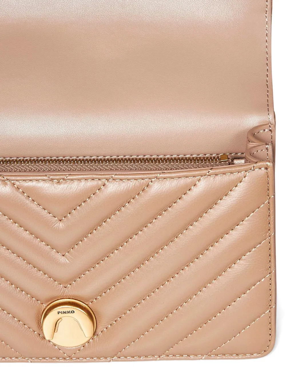 Pinko Mini Love Cross Body Bag In Neutral