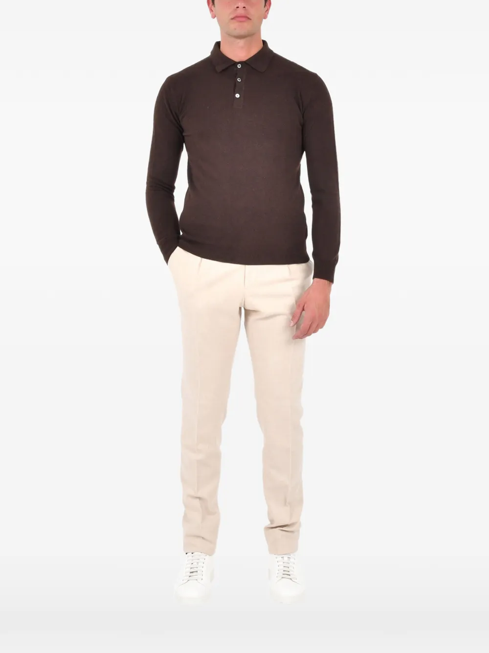 FRANZESE COLLECTION playera tipo polo tejida de canalé | Image 2